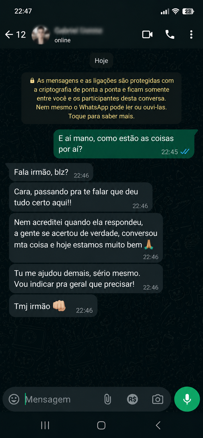 Depoimento real de aluna 5